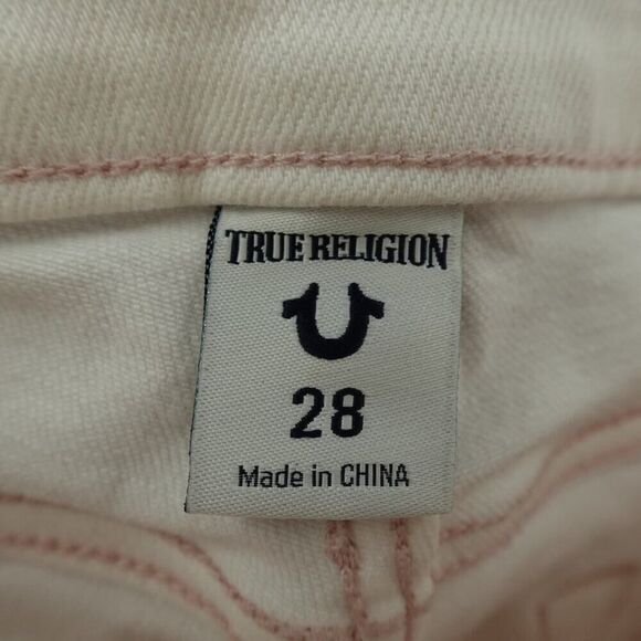 True Religion Distressed Light Pink Skinny Jeans 28 - Picture 14 of 15